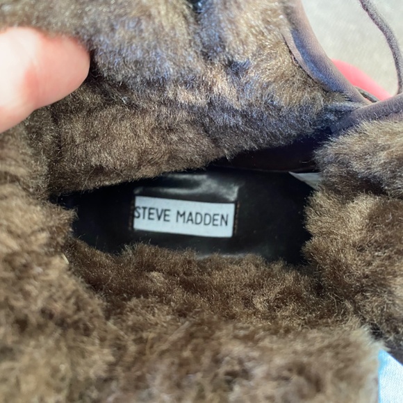 Steve Madden Fur Lined Boho Boot Leather Lace Up Convertible 9 - Picture 8 of 9